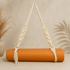Boho yoga mat macramé carrier