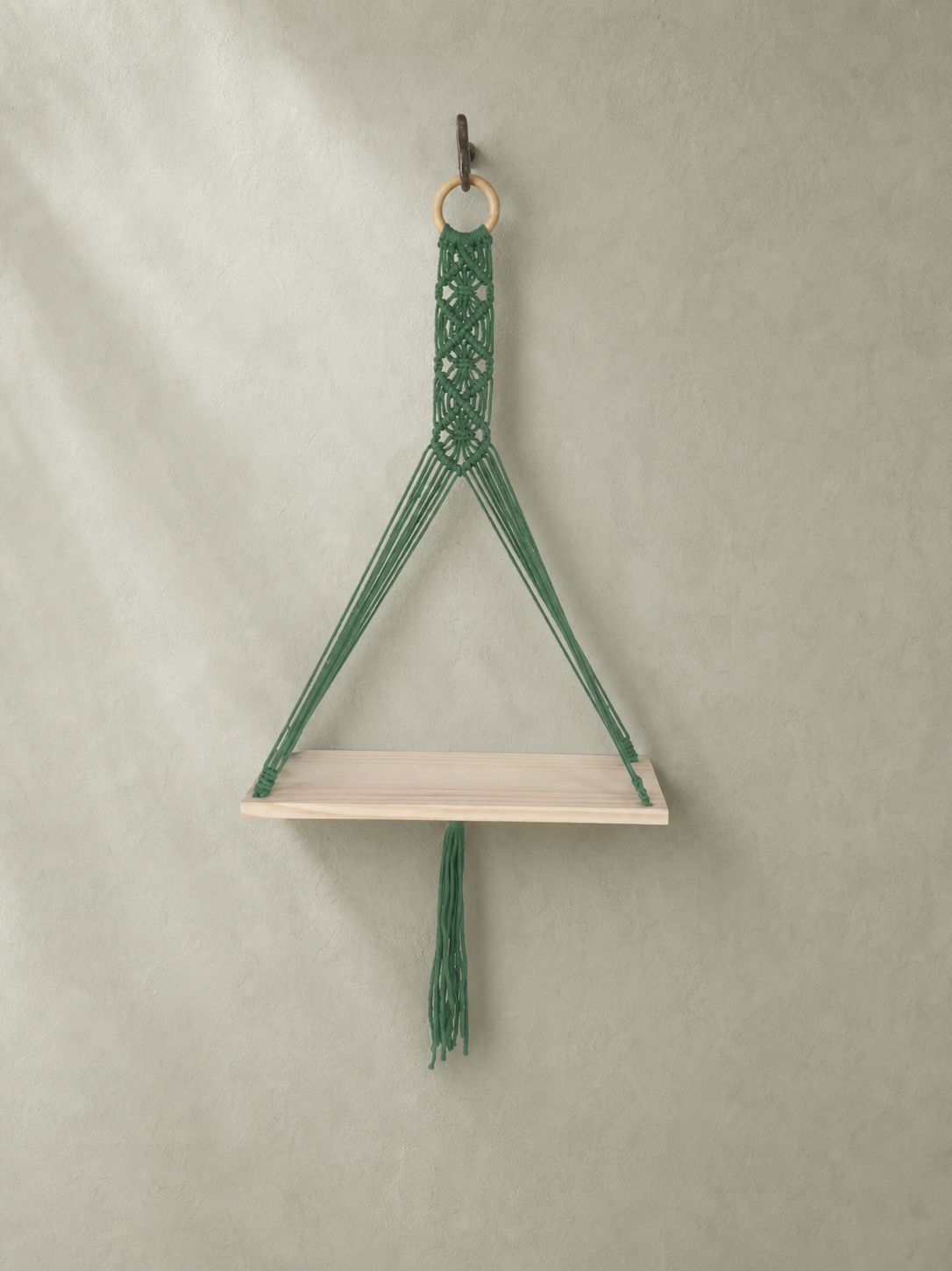 Forest Haven Macramé Hanging Shelf - Image 3