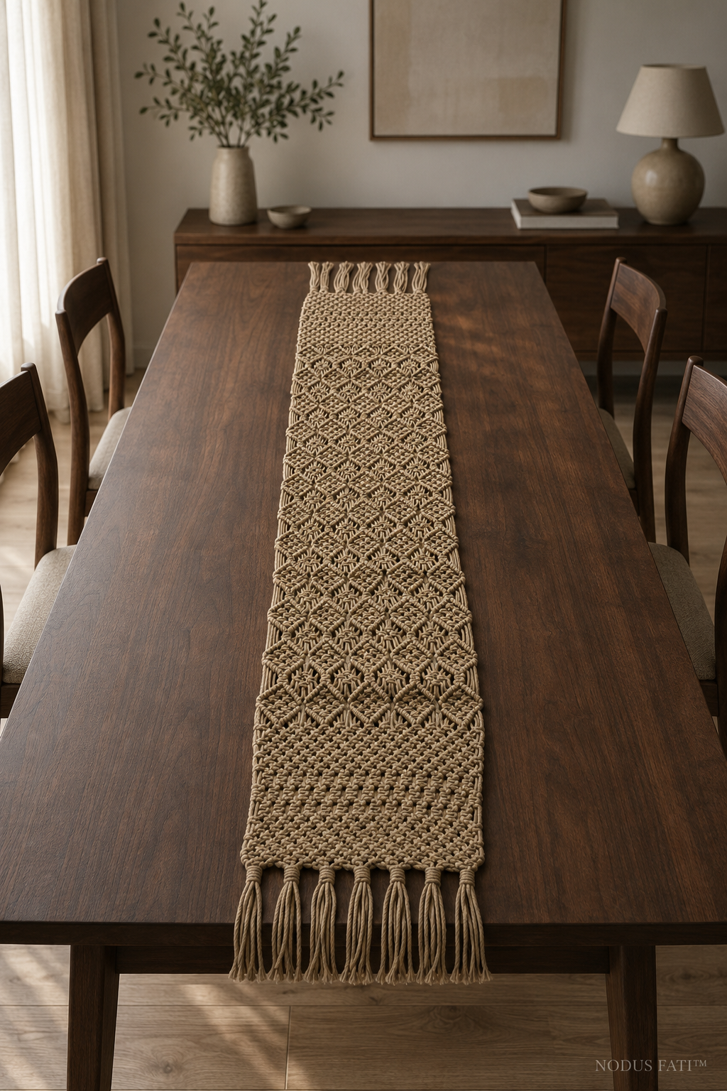 Macramé runner